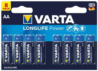 PILE VARTA AA LONGLIFE POWER X 8 (MEGAPACK)