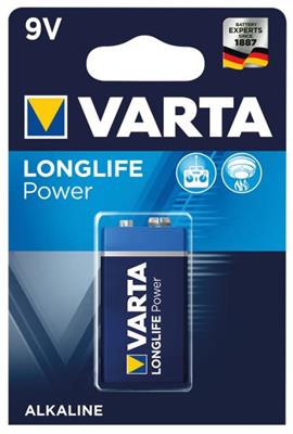 PILE VARTA 9V LONGLIFE POWER X 1