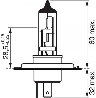 BOSCH LAMPADINA H4 12V 60/55W