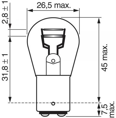 BOSCH LAMPADINA P21/5W 12V 21/5W