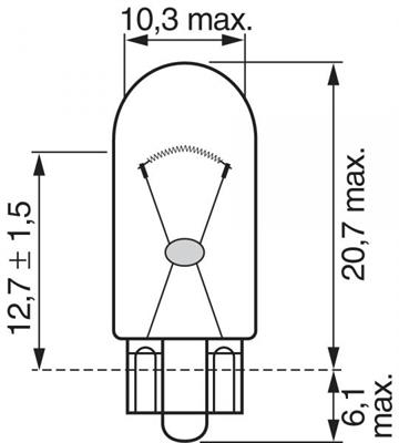 BOSCH LAMPADINA TUTTO VETRO W5W 12V 5W