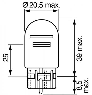 BOSCH LAMPADINA W21/5W 12V 21/5W