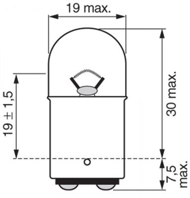 #BOSCH LAMPADINA R5W SPECIALE 24V 5W