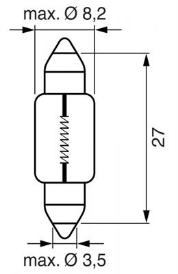 BOSCH LAMPADINA SILURO 24V 3W