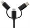 CAVO 3IN1 MICRO USB-LIGHTNING-TYPE-C 1 METRO NERO