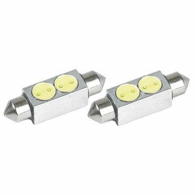 #PRISM 2 LAMPADE 2 LED ALTA POTENZA 12V C5W BIANCHE