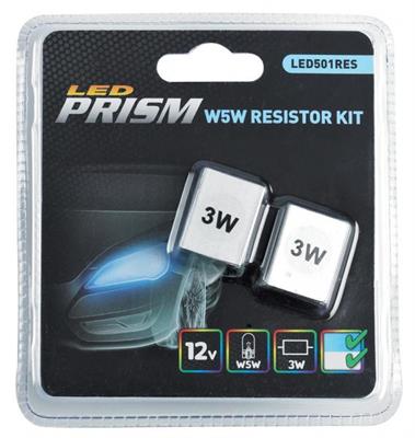 PRISM COPPIA RESISTENZE 12V 3W PER LED W5W