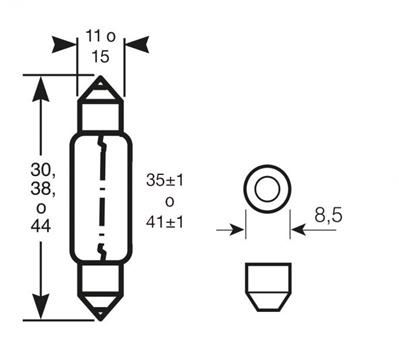 RING LAMPADA LONG LIFE 12V 5W C5W