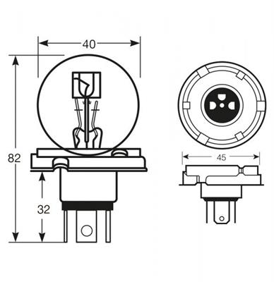 RING LAMPADA 6V 45/40W R2