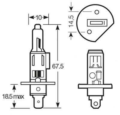 LAMPADA H1 RING 12V 55W