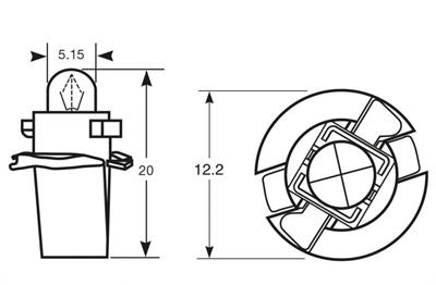 RING LAMPADA ZOCC. NERO 12V 1,2W