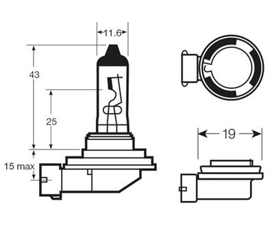 RING LAMPADA ALOGENA 12V 35W H8