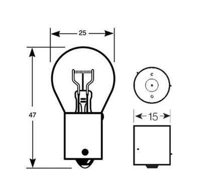 LAMPADA 12V 21W ROSSA PR21W