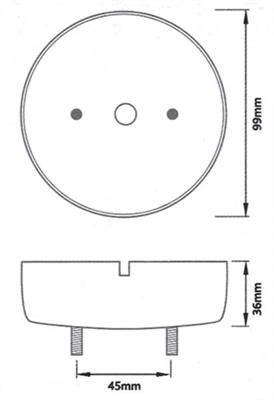 RING BASE DI MONTAGGIO FANALI LED 95MM CON VITI