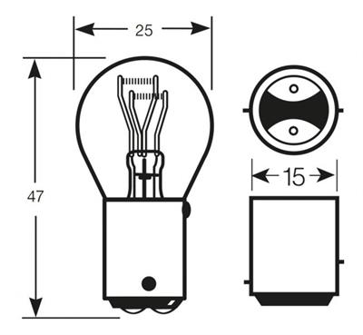 #2 LAMPADE RING BLISTER 12V P21/4W