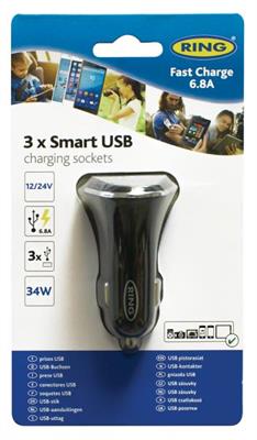 #RING CARICATORE 12/24V 3 USB SMART SENSE