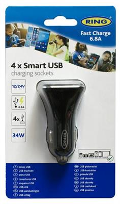 #RING CARICATORE 12/24V 4 USB SMART SENSE