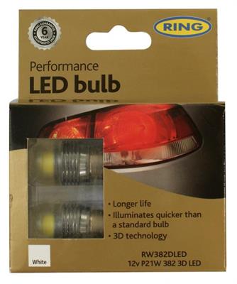 2 LAMPADE RING 12V LED 3D P21W 7000K PERFORMANCE