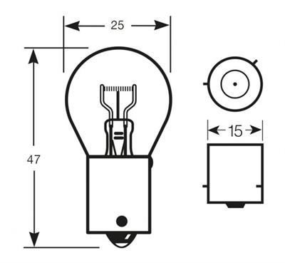 CP.LAMPADE 24V 21W ROSSA PY21W