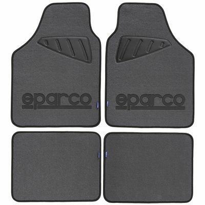 #SPARCO SET 4PZ TAPPETI MOQUETTE GRIGI LOGO NERO