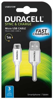 #DURACELL CAVO MICRO USB 1 METRO BIANCO