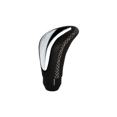 POMELLO GRIP EVO PELLE NERA INSERTO CROMO