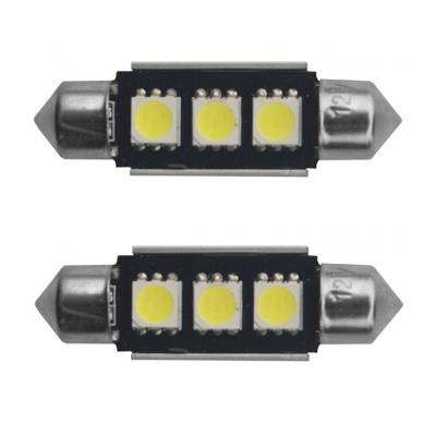 KIT 2 LAMP.LED WARNING CANC. L 42 mm 3 LED ULTRAWHITE