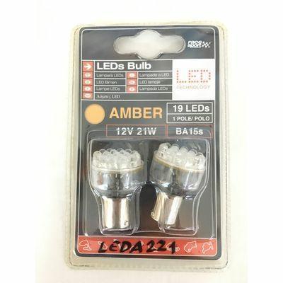 LAMPADA LED 12V 1 POLO BA15S AMBRATA