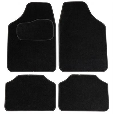 #SET 4 PZ. TAPPETI PLATINUM VELOUR NERO MOD. 2