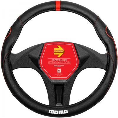 MOMO COPRIVOLANTE 38-39CM SUPERGRIP NERO ROSSO MIS.M