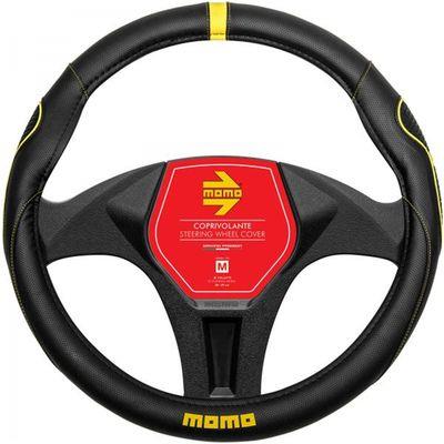 MOMO COPRIVOLANTE 38-39CM SUPERGRIP NERO GIALLO