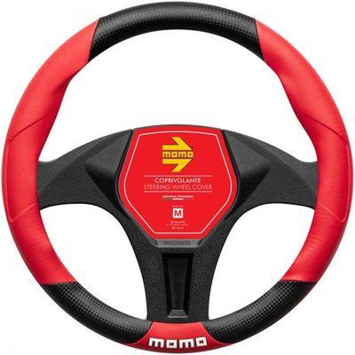 MOMO COPRIVOLANTE 38-39CM TUNING NERO ROSSO MIS.M