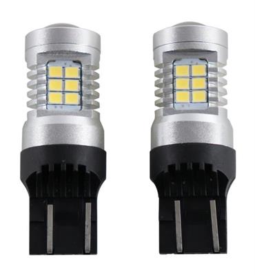 2 LAMPADE LED W21/5W T20 DOPPIO FILAMENTO 30W 12V HP