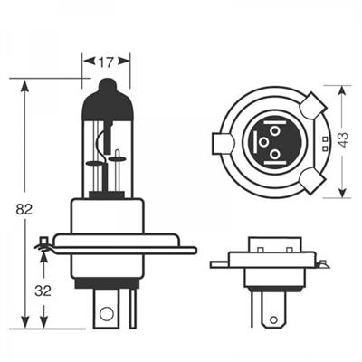 KIT 2LAMPADE H4 12V XENON MAX+100% RING