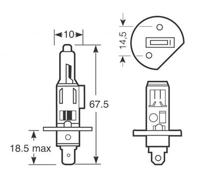 KIT 2 LAMPADE H1 12V 5000K XENON