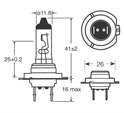 KIT 2 LAMPADE H7 12V 5000K RING XENON